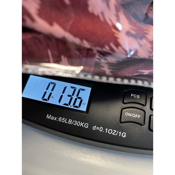 Knox Rose Boho Smocked Red Pink Aztec Floral Long Sleeve Top High Low XXL Button - Picture 11 of 12